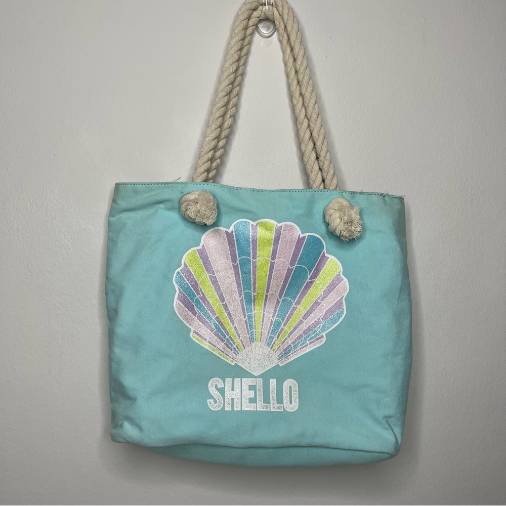 Cat & Jack "Shello" Beach / Pool Tote Bag with Rope Handles